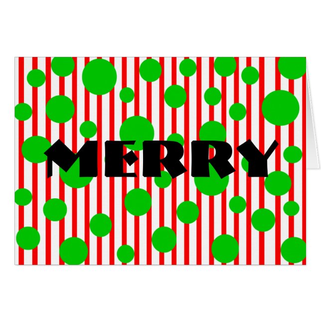 Joyeux Noël, rayures et points (Devant horizontal)