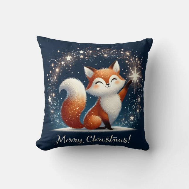 Joyeux Noël - Renard Magique Coussin de Lancement (Recto)