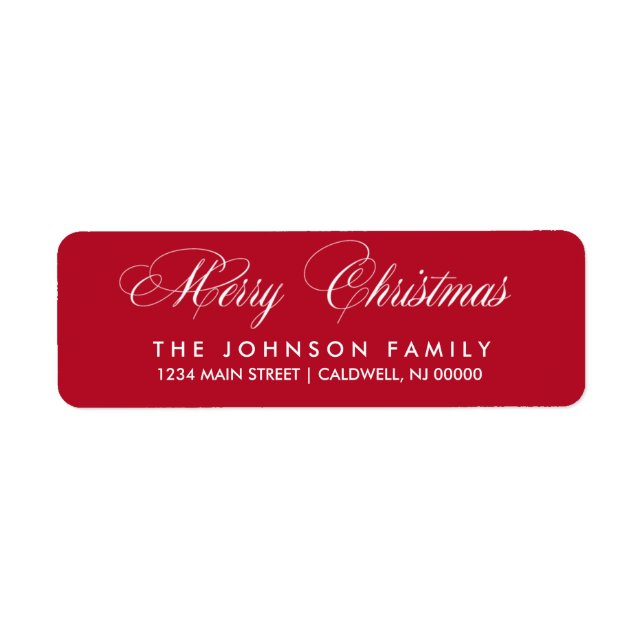 Joyeux Noël Retourner l'adresse Étiquettes (Devant)