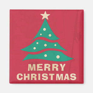 Joyeux Noël Retro Arbre Magnet