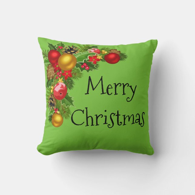 Joyeux Noël Réversible Coussin Décor (Recto)