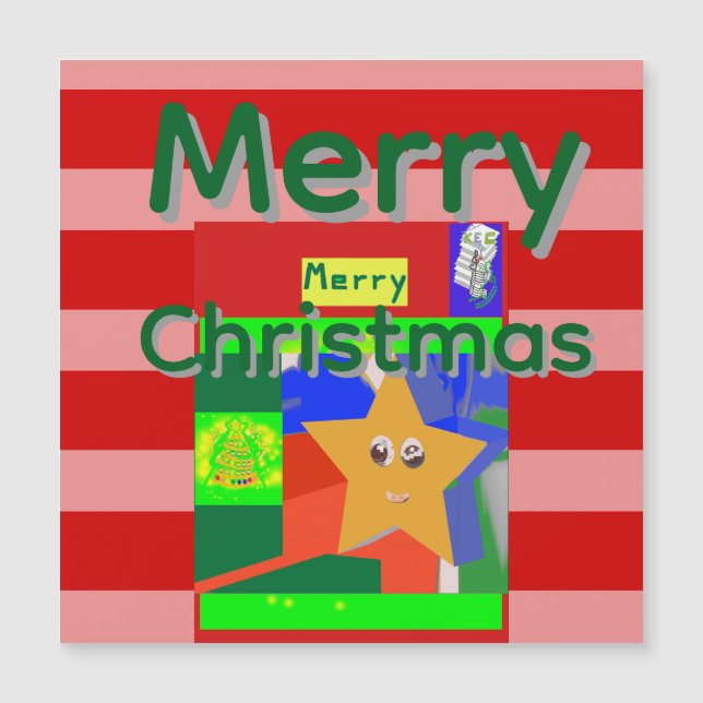 Joyeux Noël Rose Rouge Vert (Devant)