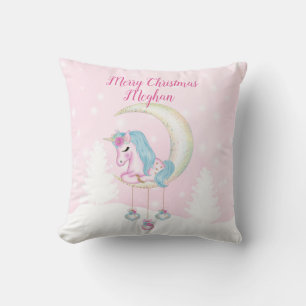 Joyeux Noël rose Uniforn Jeu Personnalisé Oreiller