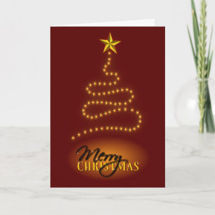 Joyeux Noël rouge foncé et carte de voeux d'or