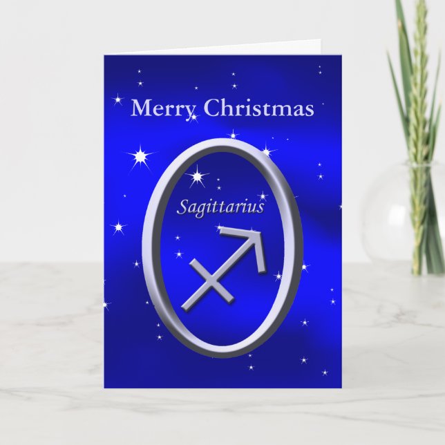 Joyeux Noël Sagittarius Carte de voeux (Devant)