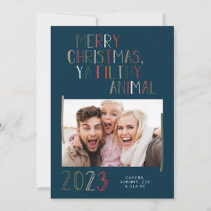Joyeux Noël, sale bête, carte de vacances