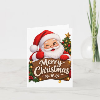 Joyeux Noël Santa Carte Cadeau de Fêtes Design