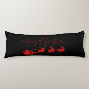 Joyeux Noël Santa Rouge Traîneau Coussin Corps Noi