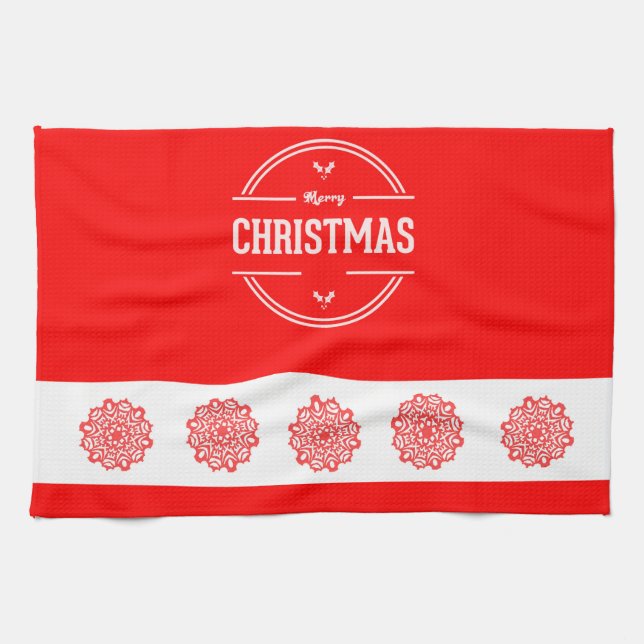Joyeux Noël serviette de cuisine (Horizontal)