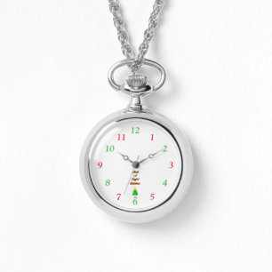 Joyeux Noël Silver Collier Montre