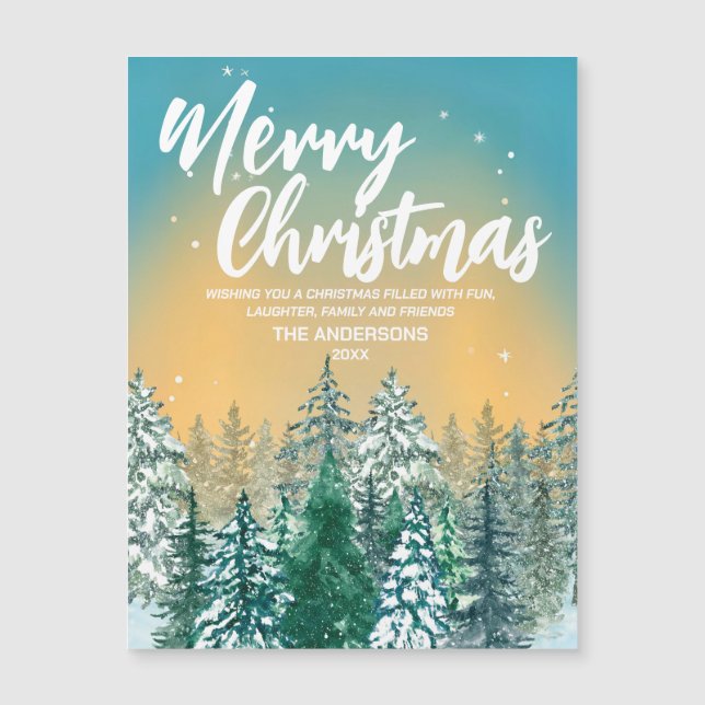 Joyeux Noël Simple Moderne en blanc (Devant)