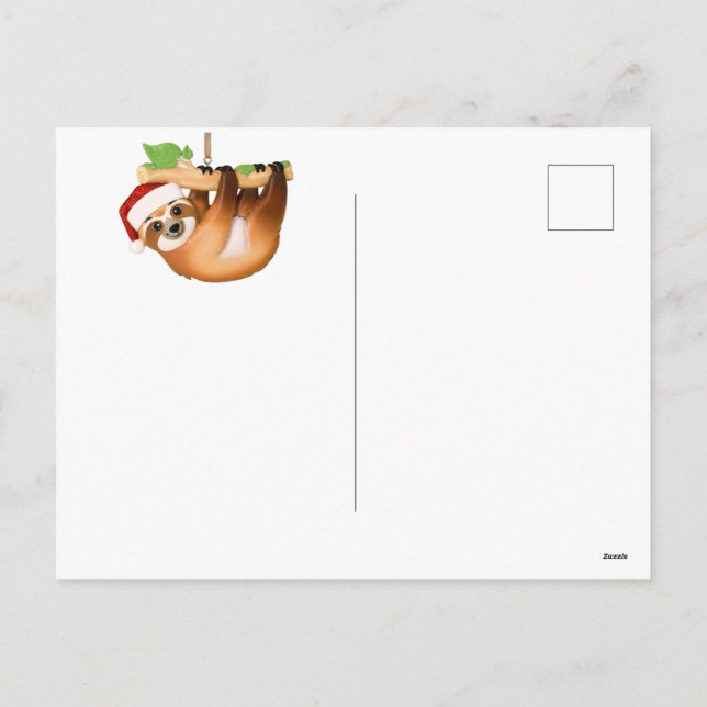 Joyeux Noël Sloth Carte postale (Dos)