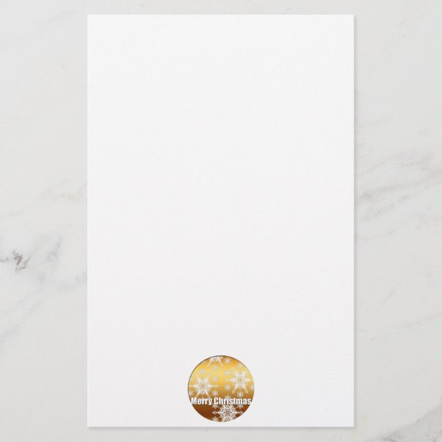 Joyeux Noël Snowflakes papeterie (Devant)
