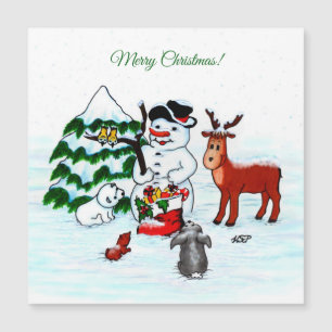Joyeux Noël ! Snowman avec amis
