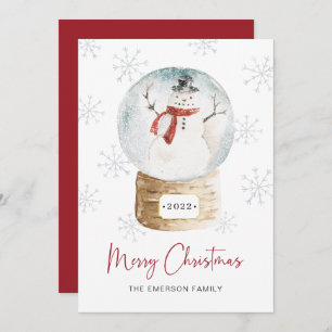 Joyeux Noël Snowman Carte de vacances