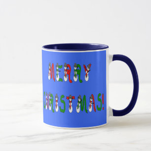 Joyeux Noël Snowman Font Mug