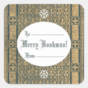 Joyeux Noël ! Sticker Carré de livres de Noël