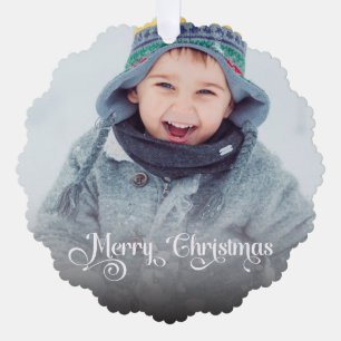 Joyeux Noël superposition papier ornement carte