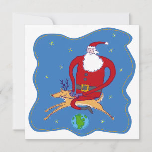 Joyeux Noël sur la carte Père Noël du monde