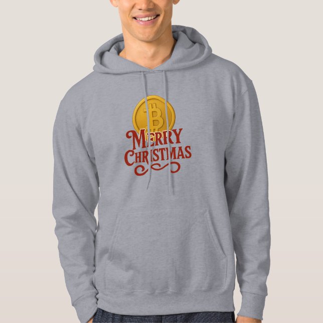 Joyeux Noël Sweat à capuche Bitcoin (Devant)