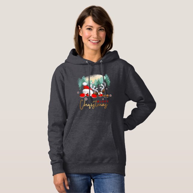 Joyeux Noël | Sweat - shirt à capuche des femmes (Devant entier)