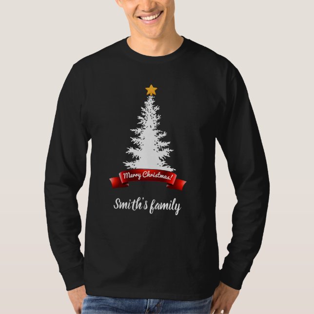 Joyeux Noël T-shirt personnalisable à manches long (Devant)