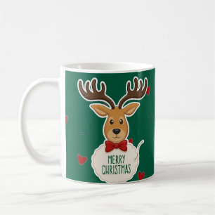 Joyeux Noël Tasse de café Renne Mignon"