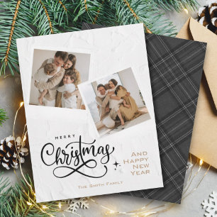 Joyeux Noël Texture et Carte photo gris