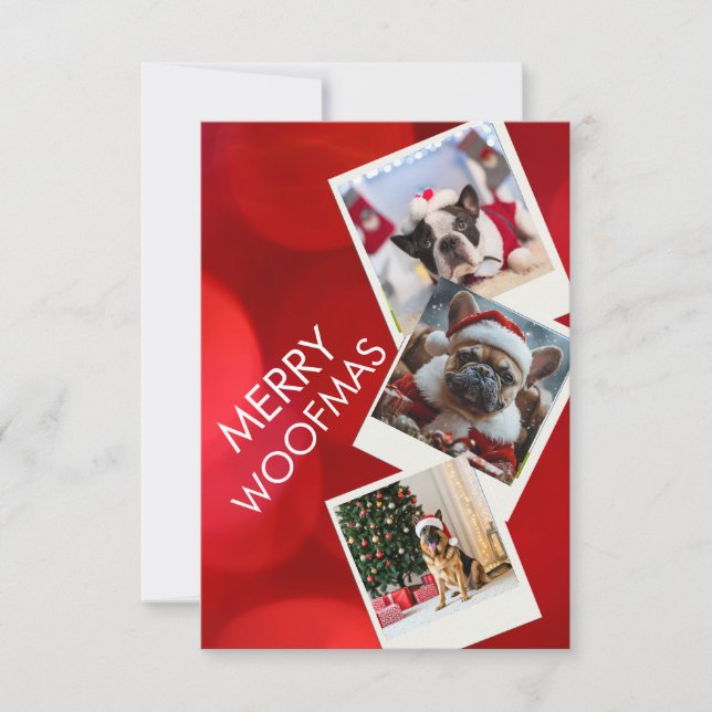 Joyeux Noël toutou Carte de Noël multi-photo pour  (Devant)