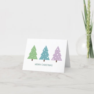 Joyeux Noël Trois Arbres Carte de Noël
