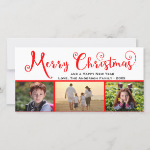 Joyeux Noël Trois Script photo - Carte photo