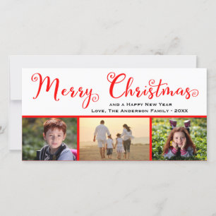 Joyeux Noël Trois Script photo - Carte photo