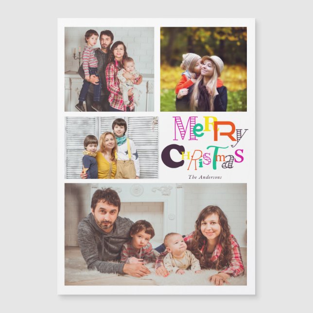 joyeux Noël typographie 4 photo collage (Devant)