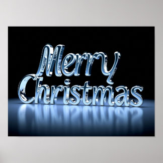 Joyeux Noël Typographie Luxueuse Affiche Papier H4