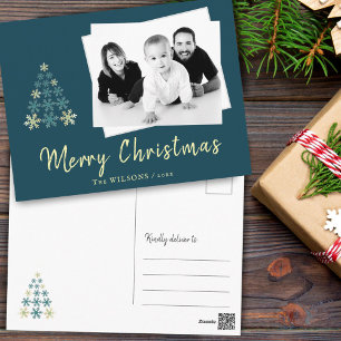 Joyeux Noël Typographie Vacances Photo Carte Posta