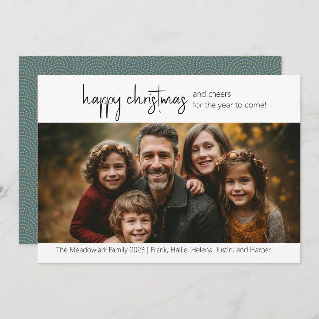 Joyeux Noël Un Carte photo (Devant / Derrière)