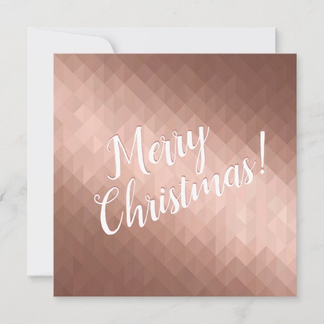 Joyeux Noël vacances rose or design chic (Devant)