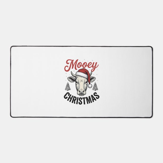 Joyeux Noël Vache Chapeau de Père Noël Gravure Vin (Recto)