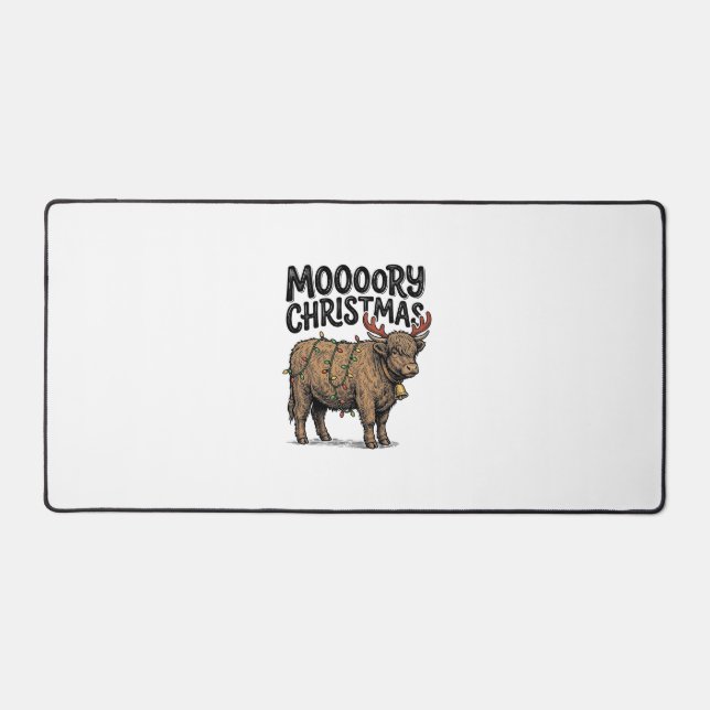 Joyeux Noël Vache Highland Gravure Vintage T (Recto)