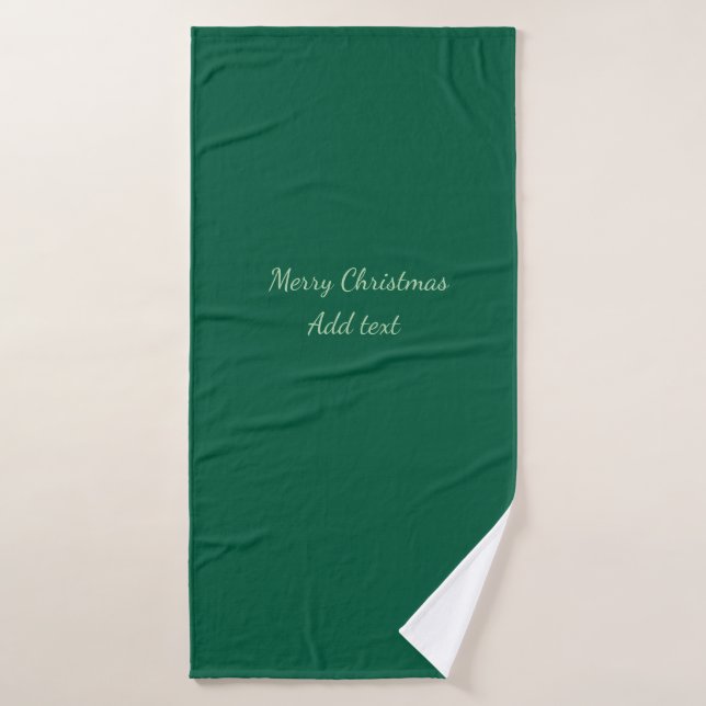 Joyeux Noël vert fond simple solo fête (Serviette de bain)