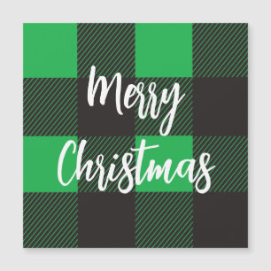 Joyeux Noël vert plaid