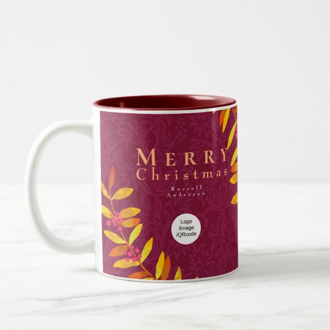Joyeux Noël Vin Rouge Business Mug (Gauche)