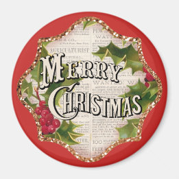 Joyeux Noël Vintage Pays Magnet cadeau