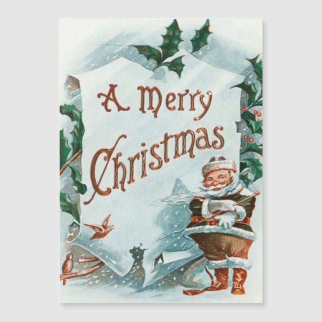 Joyeux Noël vintage Père Noël (Devant)
