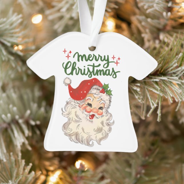 Joyeux Noël vintage Père Noël vacances famille (Arbre)