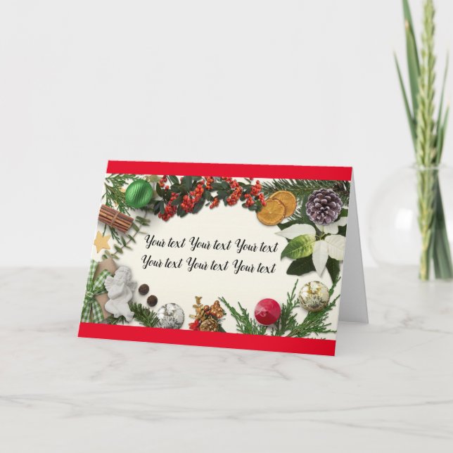 Joyeux Noël Votre texte Carte de voeux (Devant)