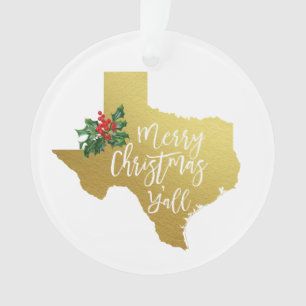 Joyeux Noël vous ornement du Texas