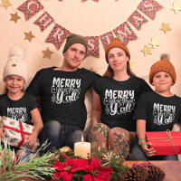 Joyeux Noël Y’all Typographie Noël T-shirt