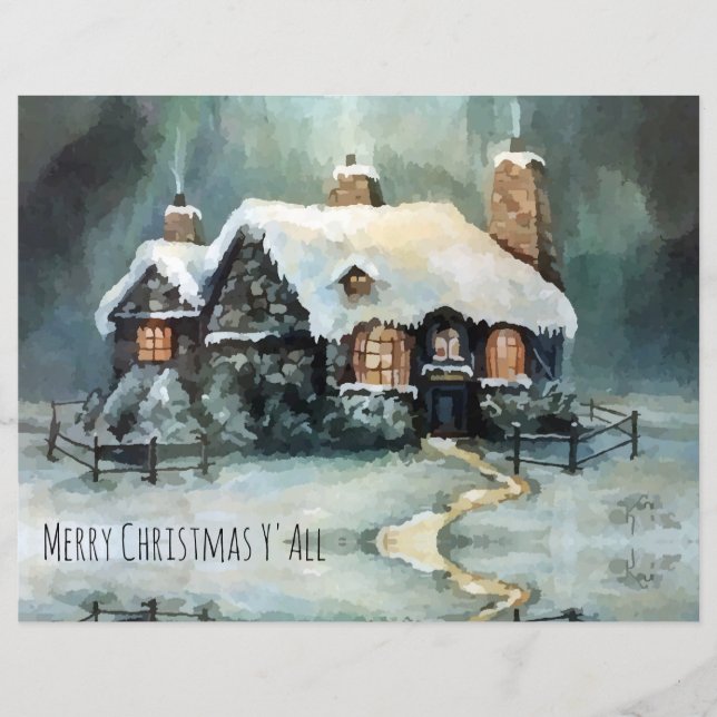 Joyeux Noël Y'All merveilleuse nuit d'hiver (Devant)