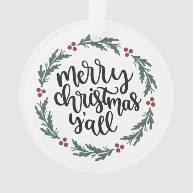 Joyeux Noël Y'all Noël Ornement (devant)